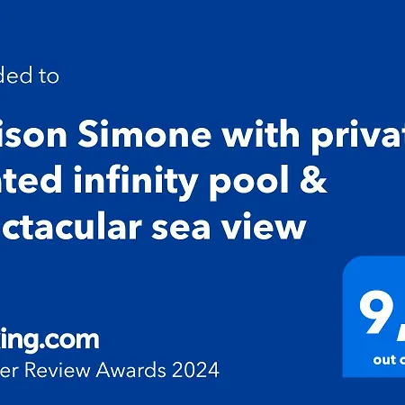 Maison Simone With Private Heated Infinity Pool & Spectacular Sea View Holiday home *