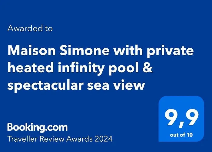 Maison Simone With Private Heated Infinity Pool & Spectacular Sea View 度假居 *